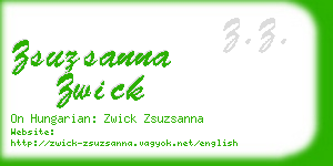 zsuzsanna zwick business card